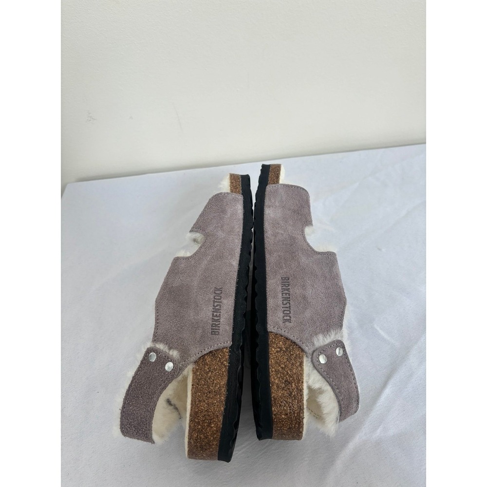 Birkenstock Milano Suede Shearling Faded Purple Sandals Size 7 women's new - Picture 7 of 7